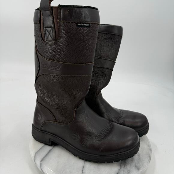 Cotswold Ascot brown leather waterproof Wellies boots - Picture 1 of 7